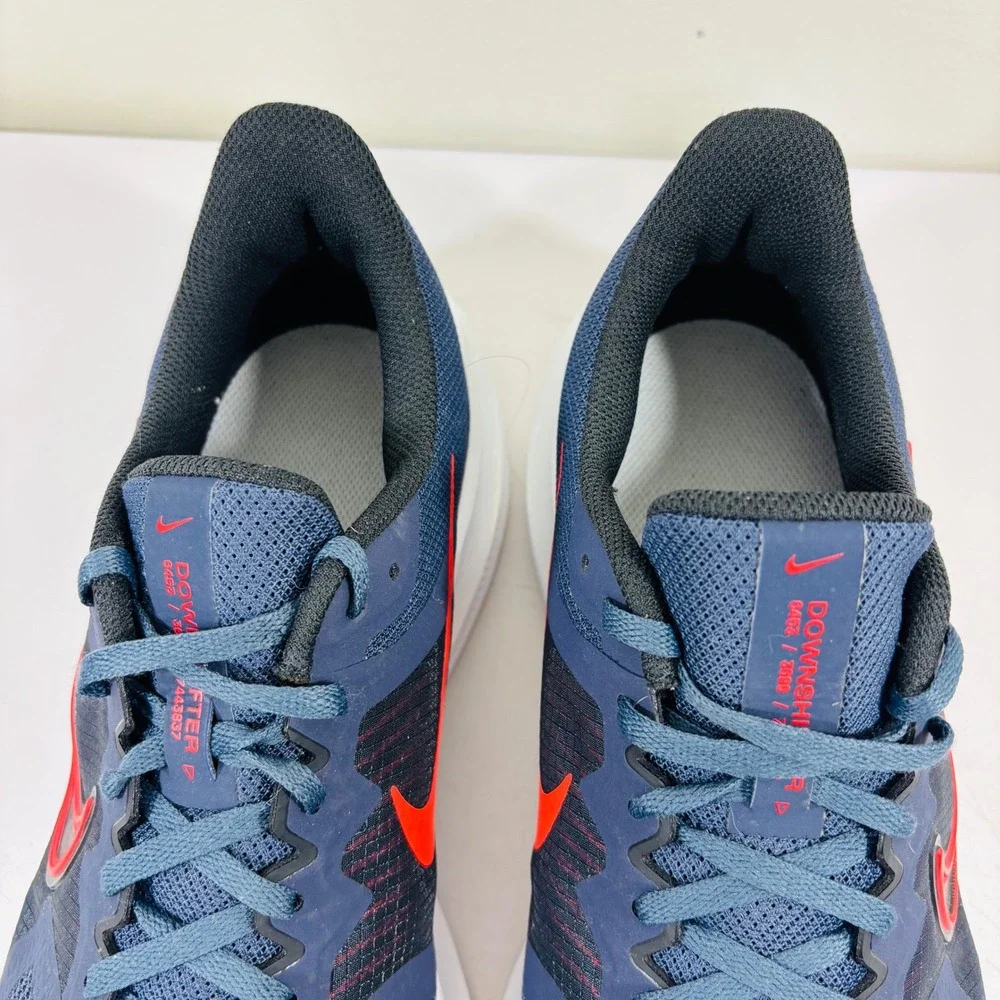 Nike Downshifter 11 Running Shoes Men Size 11.5 Blue‎ Chile Red DD3576-400